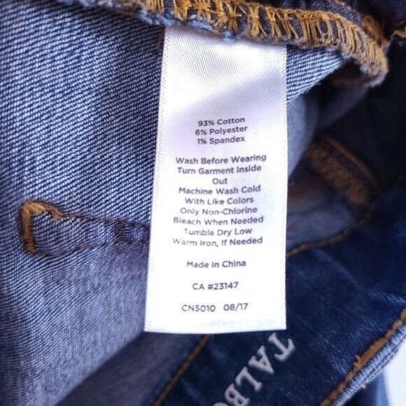 Talbots Womens Straight Leg Crop Blue Jeans Size 4 Raw Hem - Picture 7 of 8